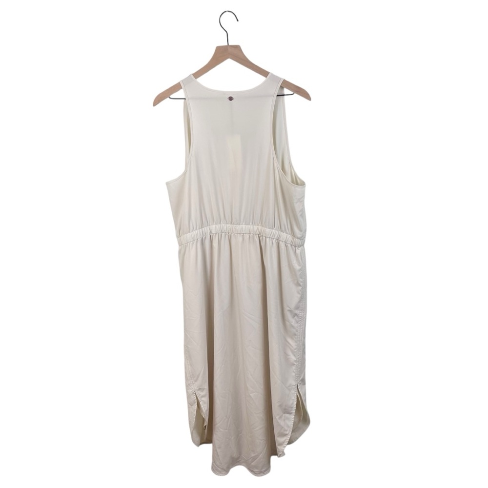 NEW Calia Racerback Midi Dress Birch Women's Size XL Drawstring Waist Athleisure - Picture 3 of 10